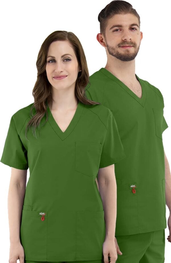 Unisex V-Neck Solid Scrub Top - Apparel Up