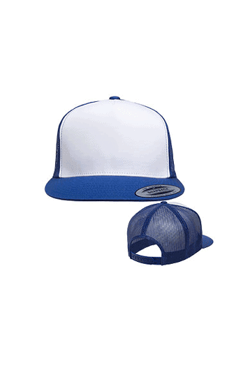 Up White 6006W- Trucker Classic Apparel Flexfit Front Panel |