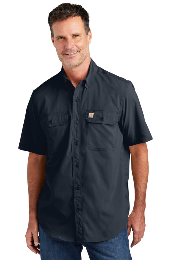 carhartt-force-solid-short-sleeve-shirt-navy