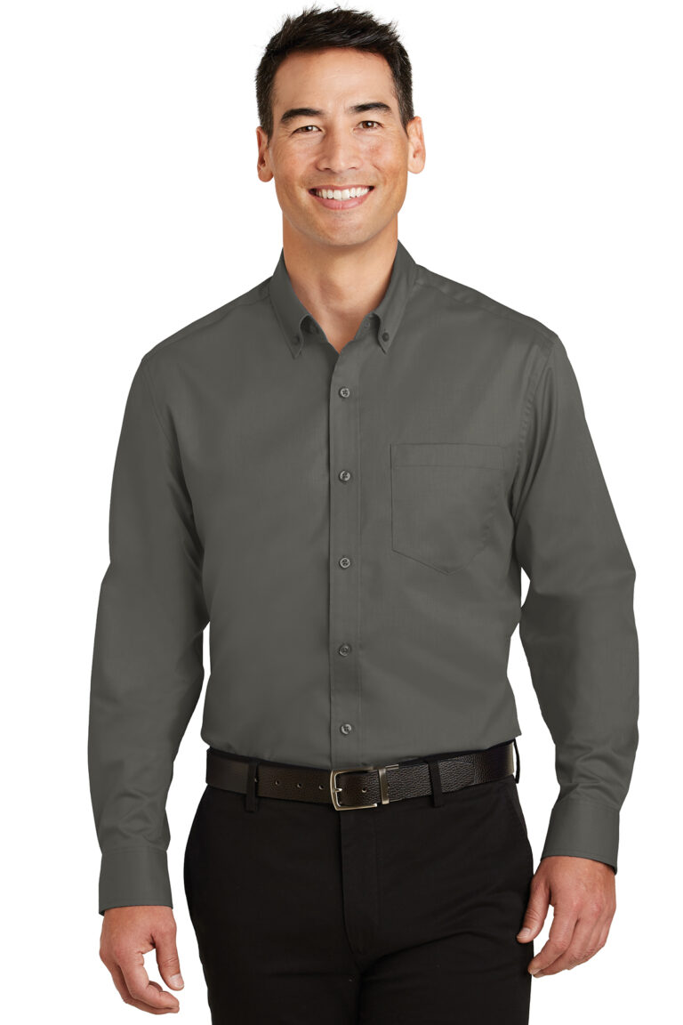 port-authority-tall-superPro-twill-shirt-sterling-grey